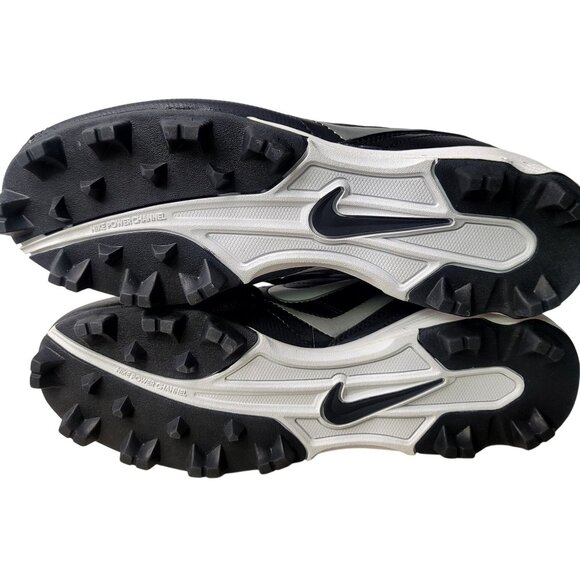 Nike Mens Power Channel Baseball Cleats Black Silver Size 8 - Picture 5 of 7